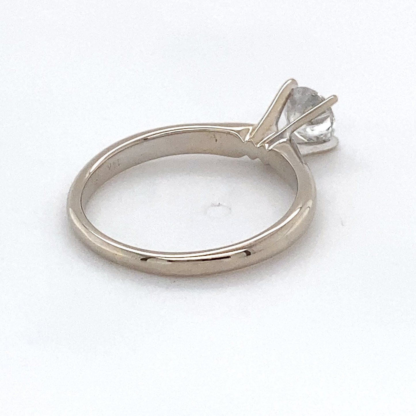 14K White Gold Diamond Solitaire Ring; 0.45CTW; Size 4.5; 1.3DWT