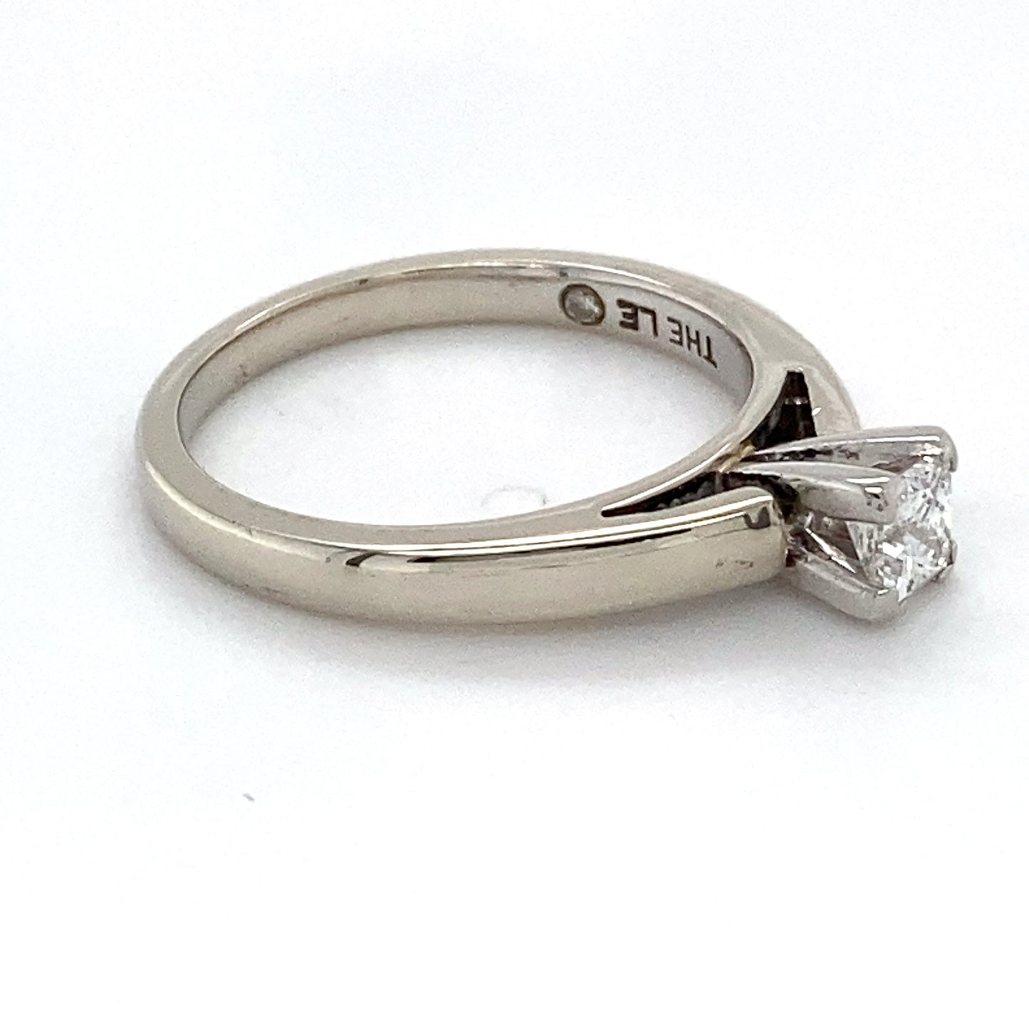 14K White Gold Diamond Solitaire Ring; 0.32CTW; Size 7; 4.2g