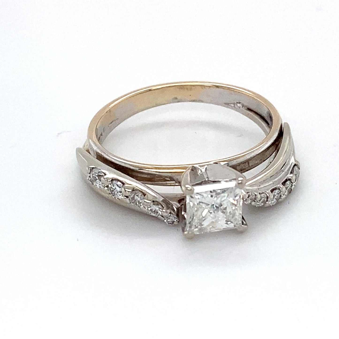 14K White Gold Diamond Ring; 1.05CTW; Size 6.5; 4.3g