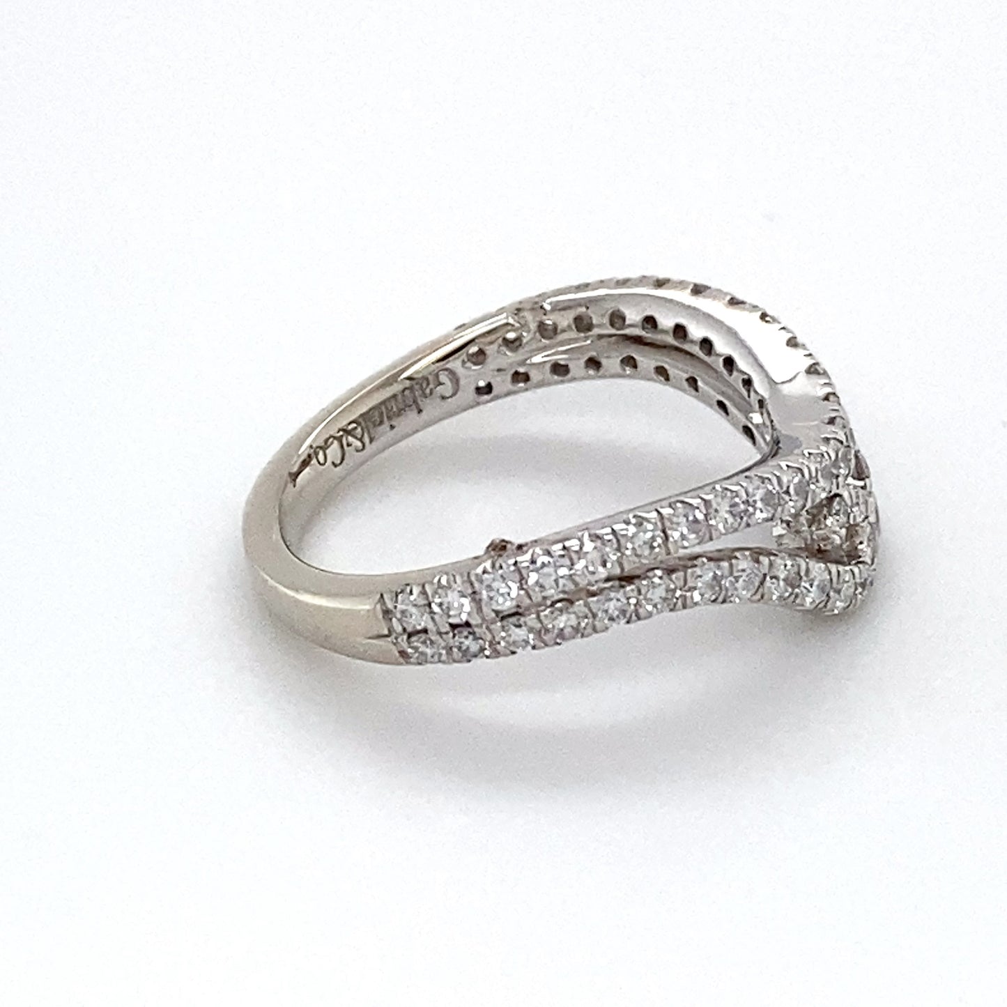 14K White Gold Diamond Ring; 0.50CTW; Size 3.5; 2.4g