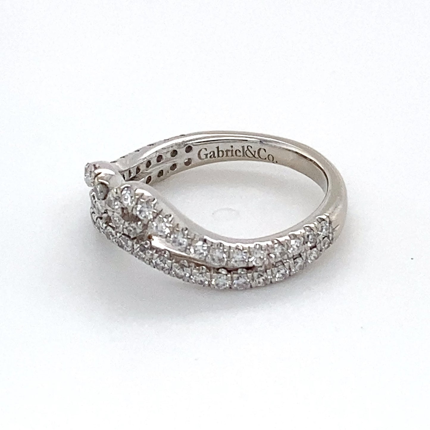 14K White Gold Diamond Ring; 0.50CTW; Size 3.5; 2.4g