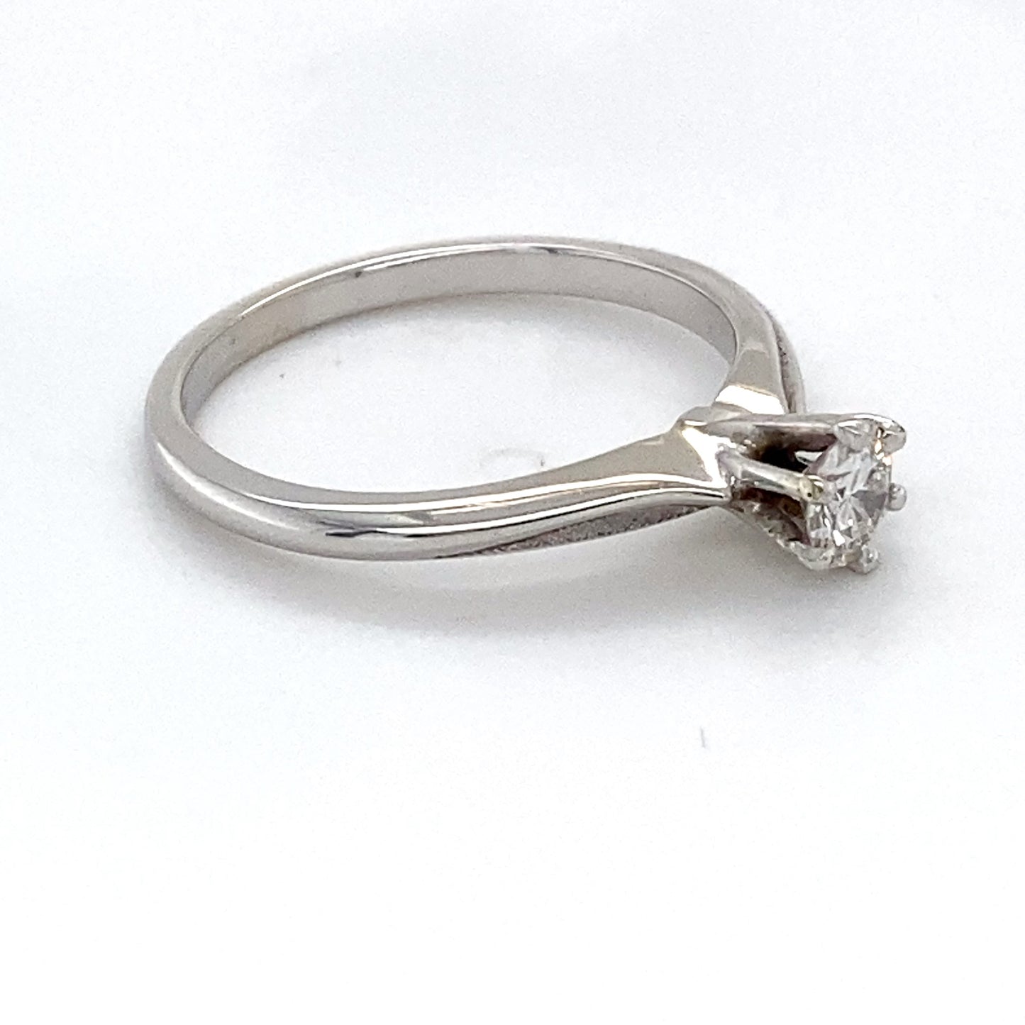 14K White Gold Diamond Solitaire Ring; 0.28CTW; Size 6.5; 1.4DWT