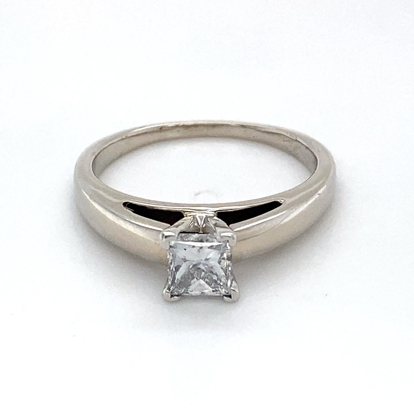 14K White Gold Diamond Solitaire Ring; 0.62CTW; Size 7.25; 4.2g