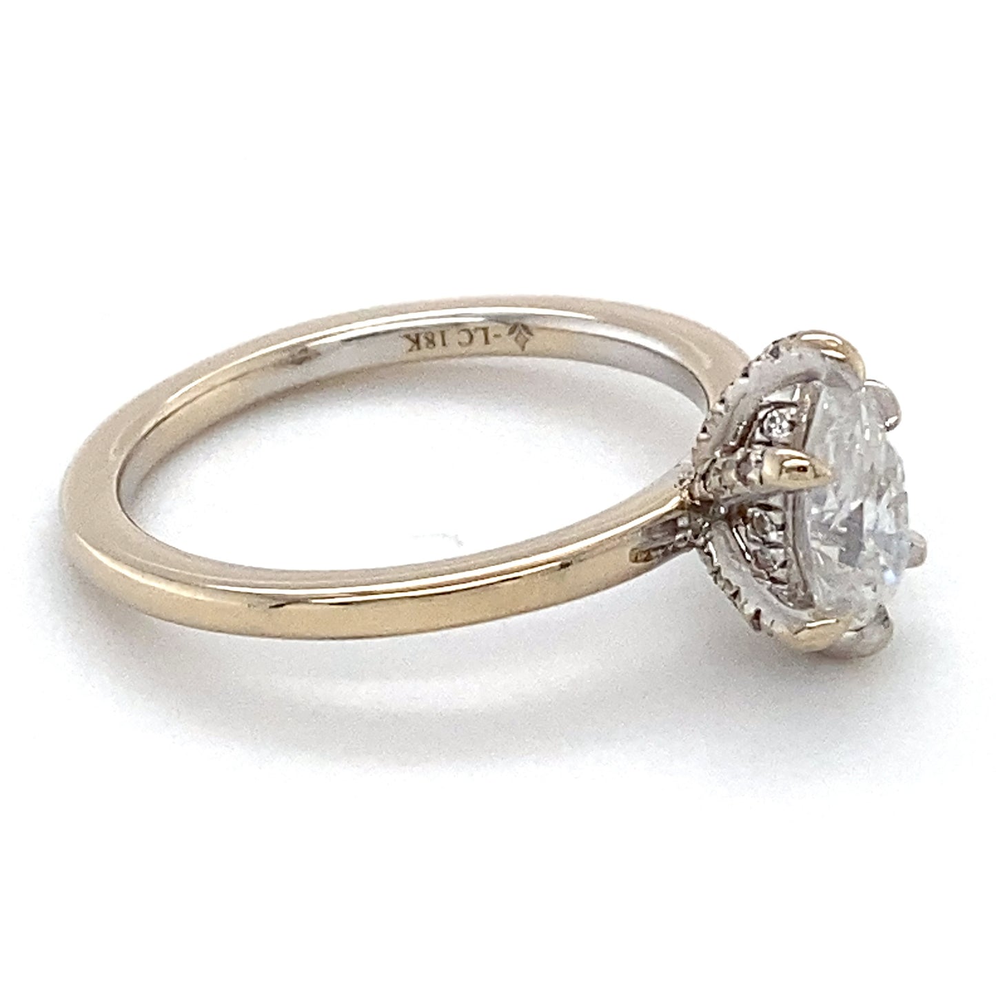 18K White Gold Diamond Engagement Ring; 1.00CTW; Size 7.5; 3.9g