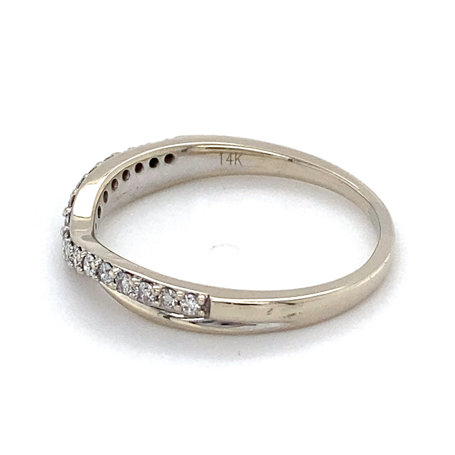 14K White Gold Diamond Ring; 0.51CTW; Size 8.5; 2.5g