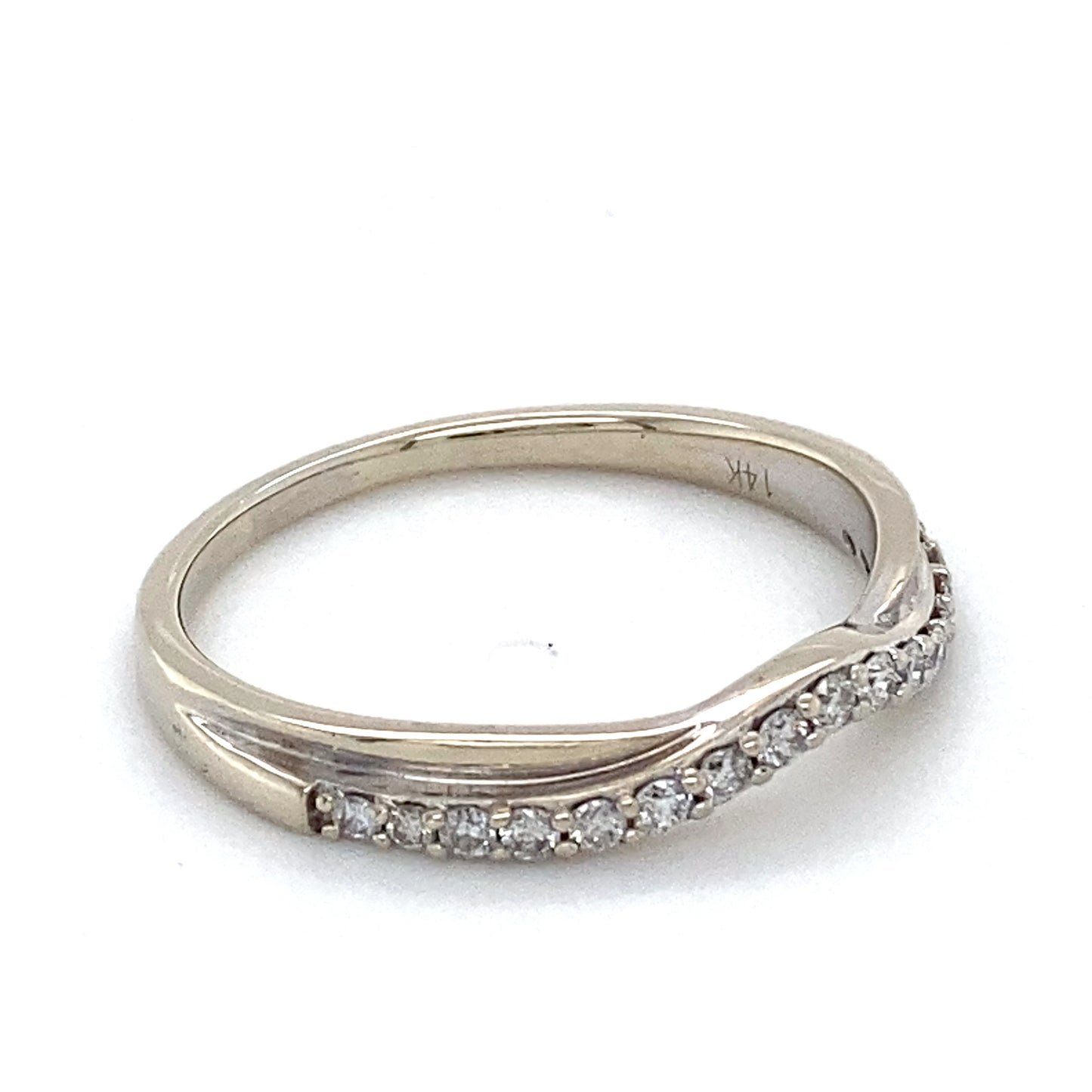 14K White Gold Diamond Ring; 0.51CTW; Size 8.5; 2.5g