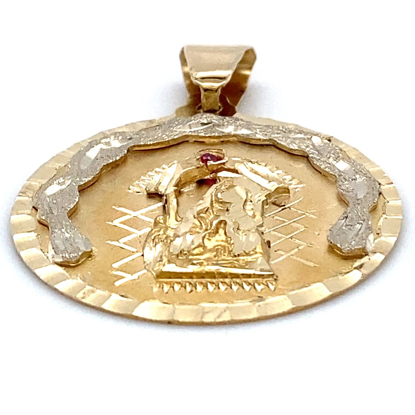 14K Yellow Gold Round Pendant; 2.9DWT; 4.4g