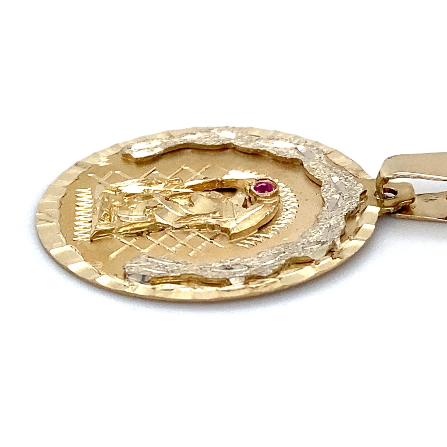 14K Yellow Gold Round Pendant; 2.9DWT; 4.4g