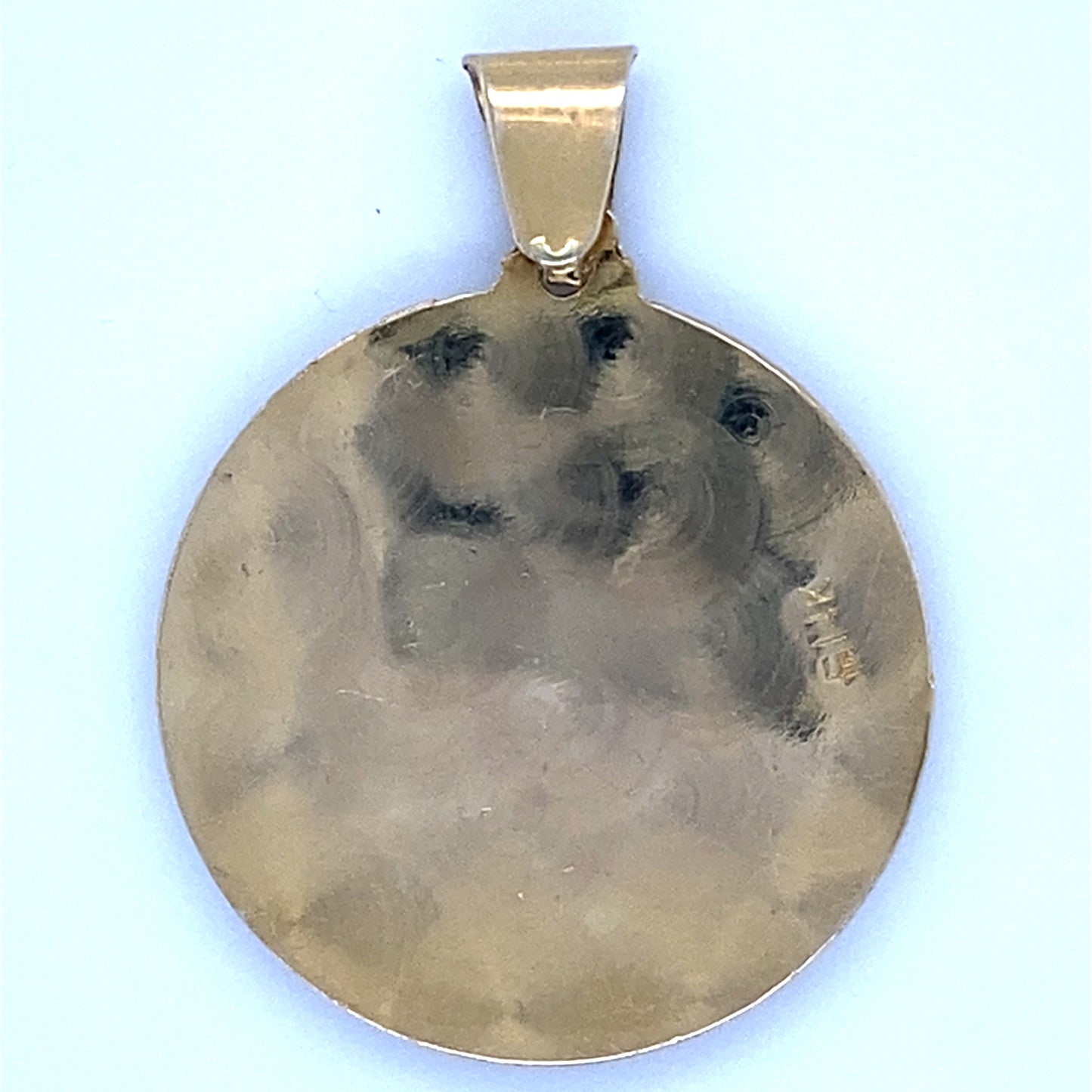 14K Yellow Gold Round Pendant; 2.9DWT; 4.4g