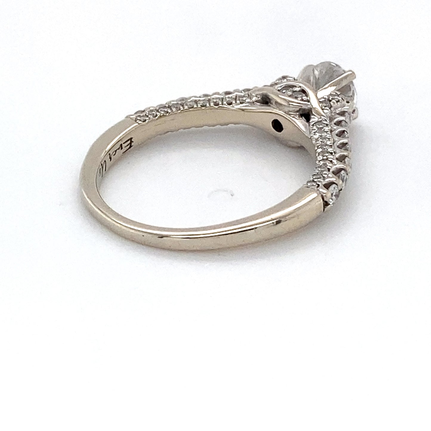 14K White Gold Diamond Ring; 0.90CTW; Size 6.5; 3.5g