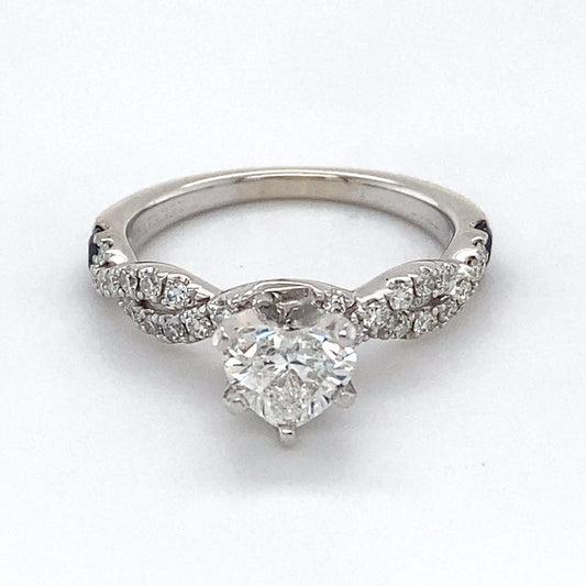 14K White Gold Diamond Ring; 0.80CTW; Size 6; 3.8g