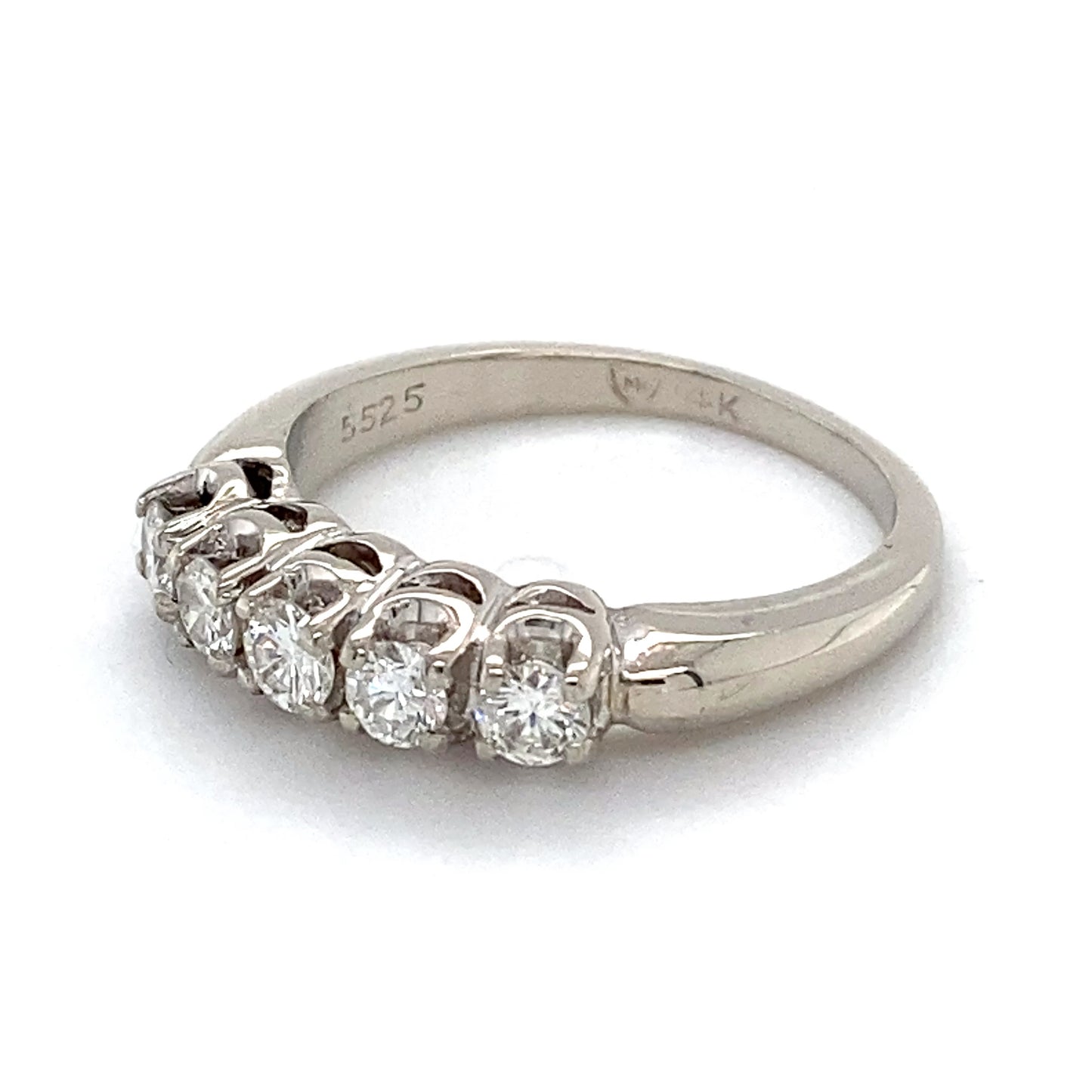14K White Gold Diamond Ring; 0.50CTW; Size 6; 3.3g