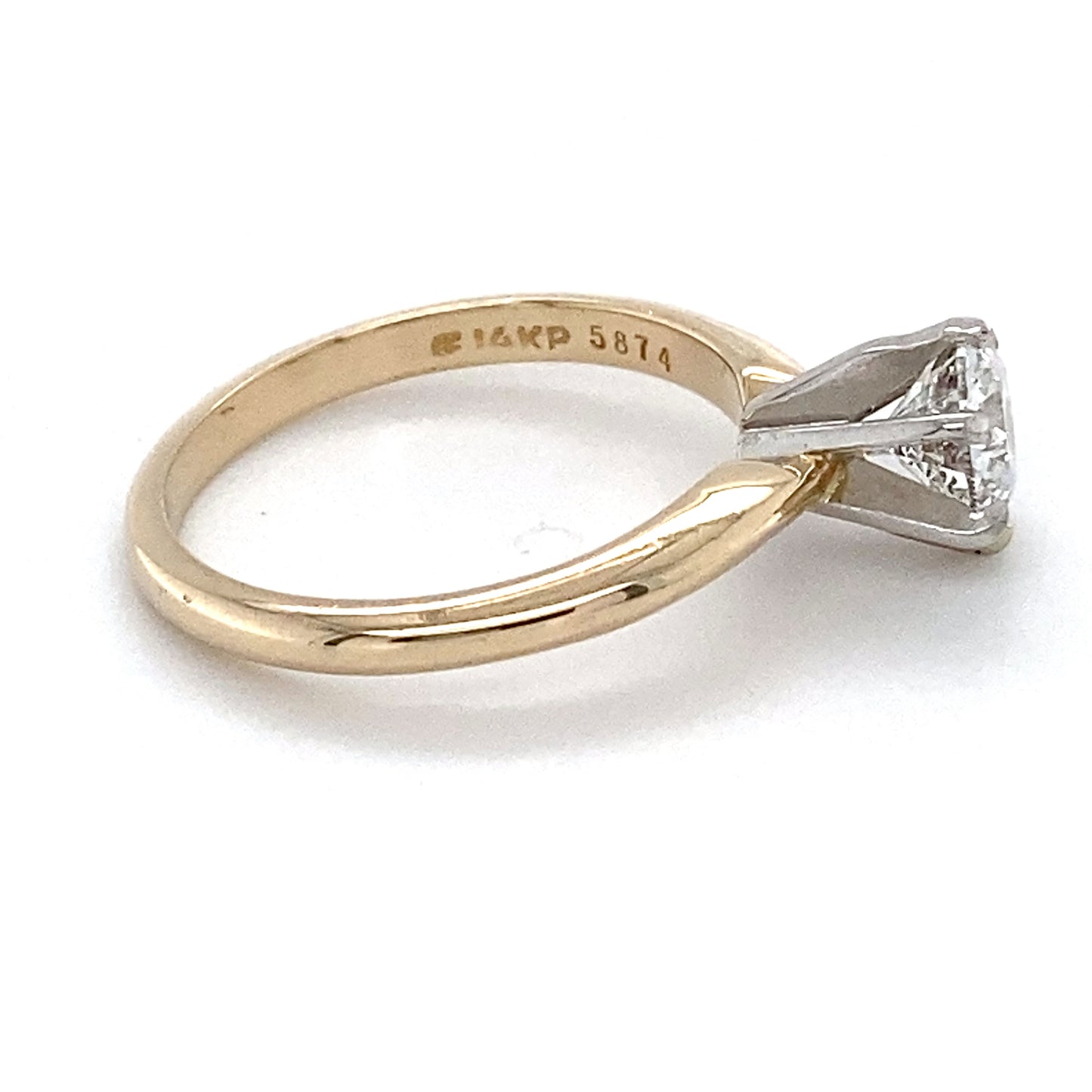 14K Yellow Gold Diamond Solitaire Ring; 0.73CTW; Size:6; 3.1g