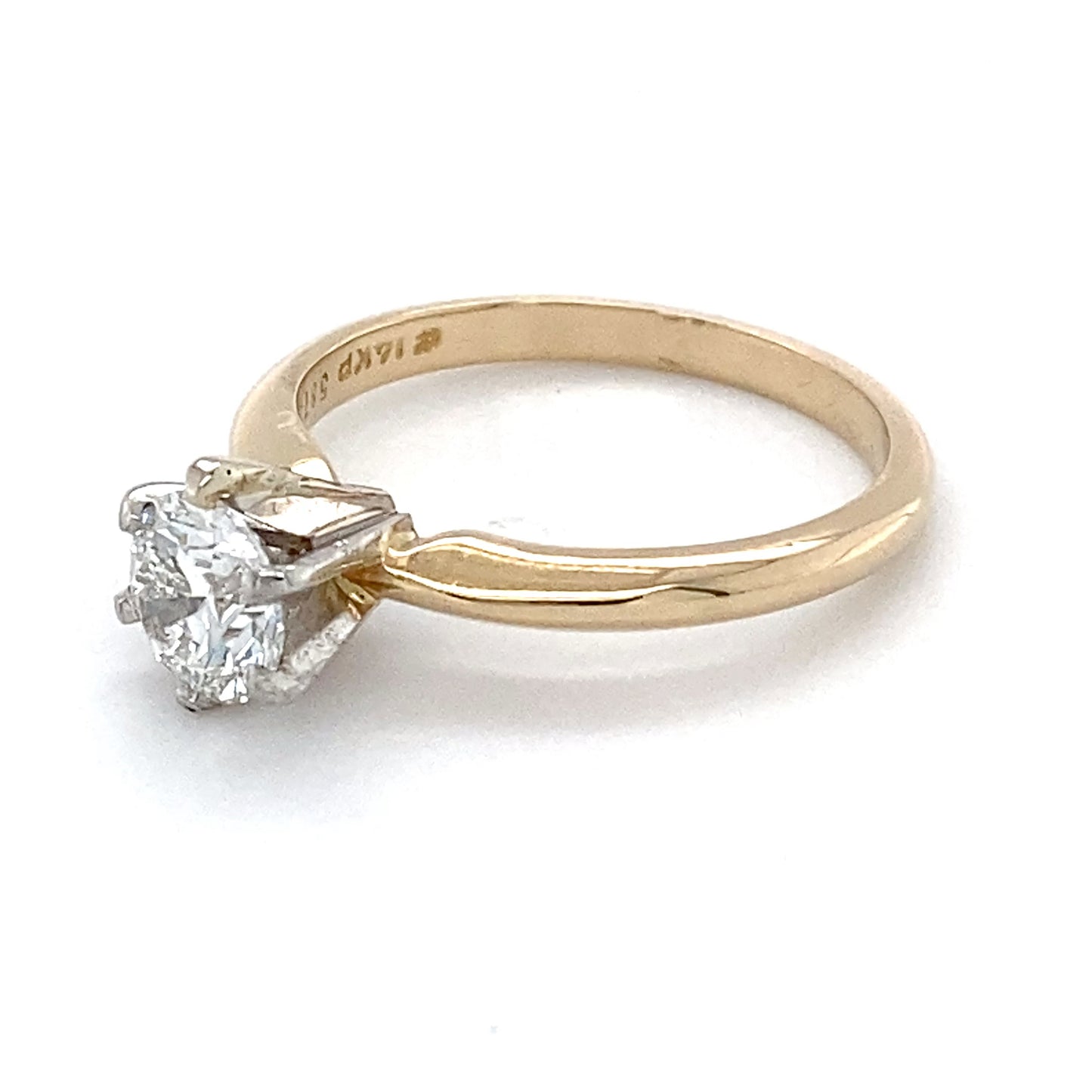14K Yellow Gold Diamond Solitaire Ring; 0.73CTW; Size:6; 3.1g