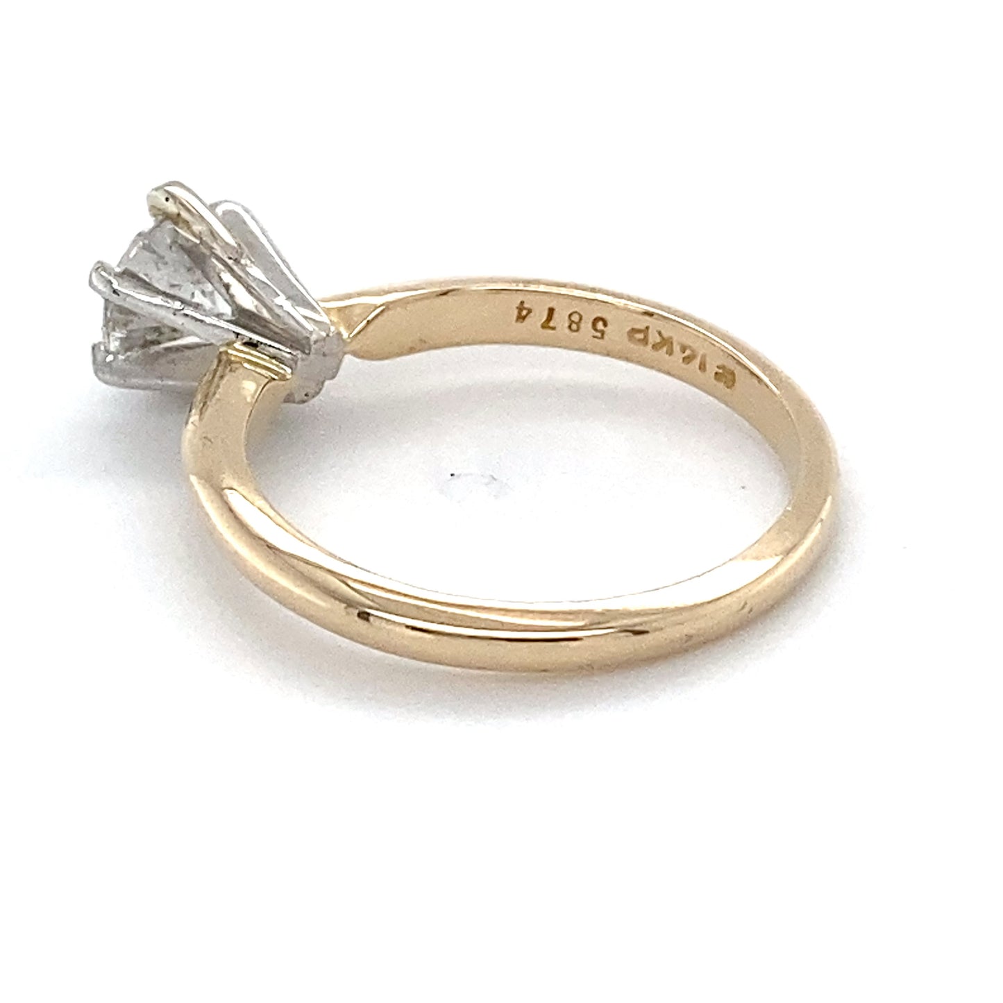 14K Yellow Gold Diamond Solitaire Ring; 0.73CTW; Size:6; 3.1g