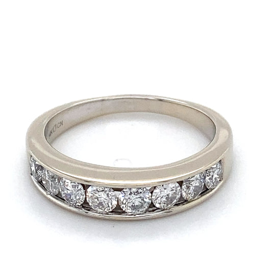 14K White Gold Diamond Ring; 1.00CTW; Size 8; 4.1g