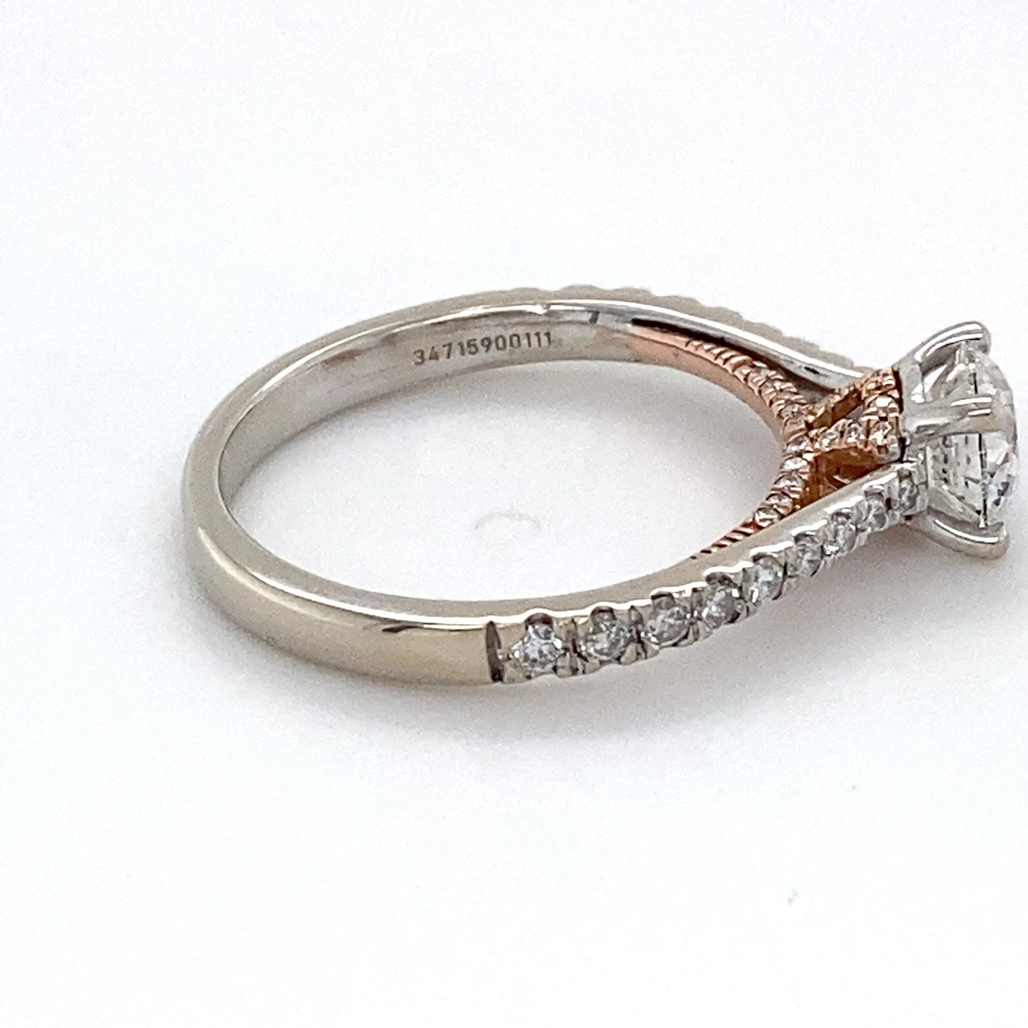 14K White Gold Diamond Ring; 1.08CTW; Size 6; 2.6g