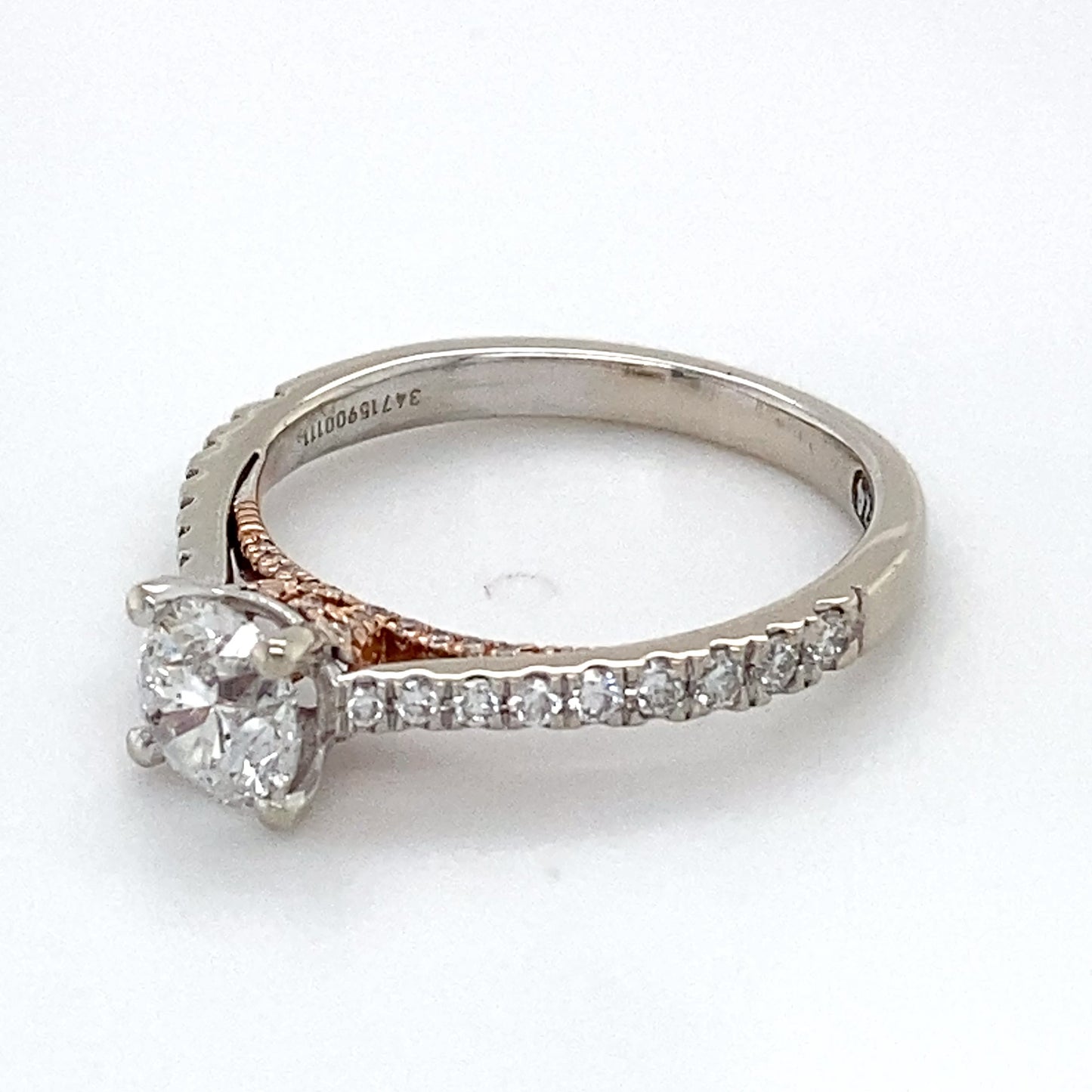 14K White Gold Diamond Ring; 1.08CTW; Size 6; 2.6g