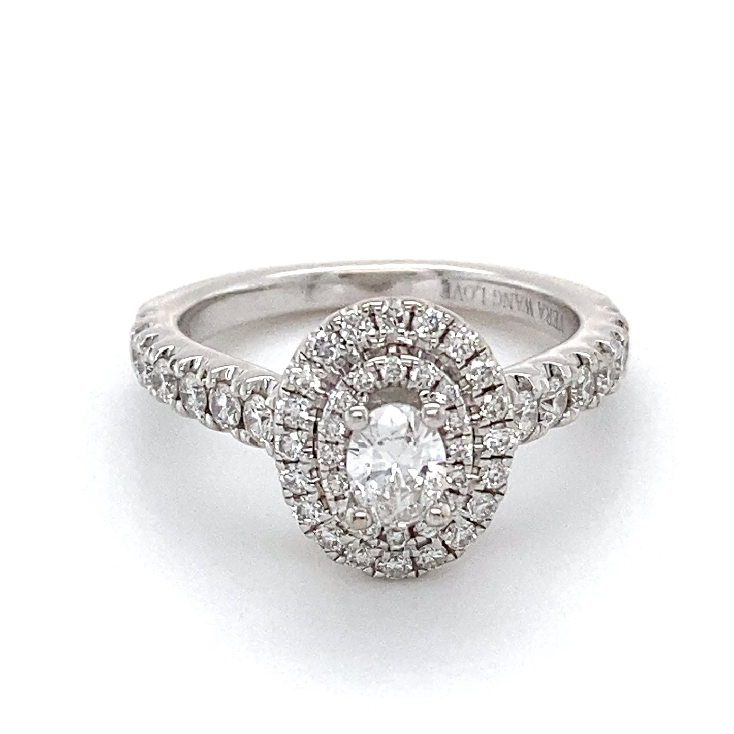 14K White Gold Diamond Ring; Vera Wang; 0.65CTW; Size 5