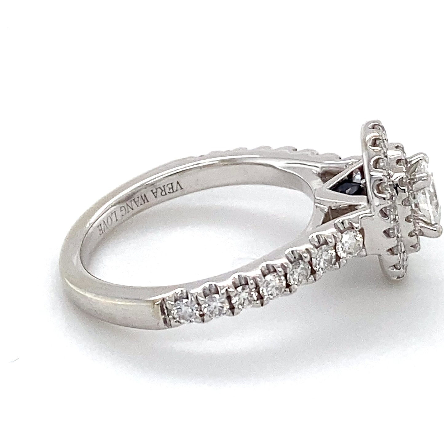 14K White Gold Diamond Ring; Vera Wang; 0.65CTW; Size 5