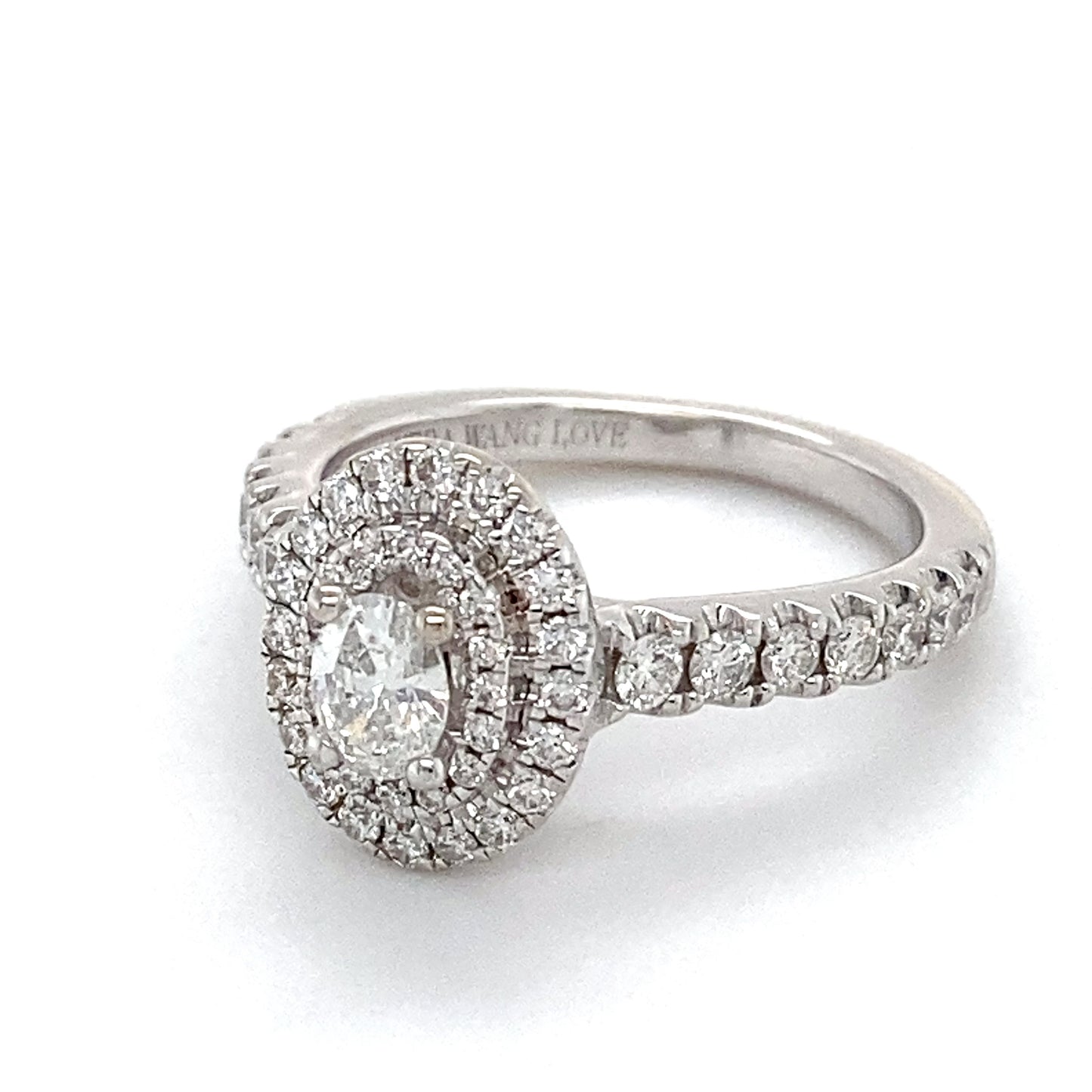 14K White Gold Diamond Ring; Vera Wang; 0.65CTW; Size 5