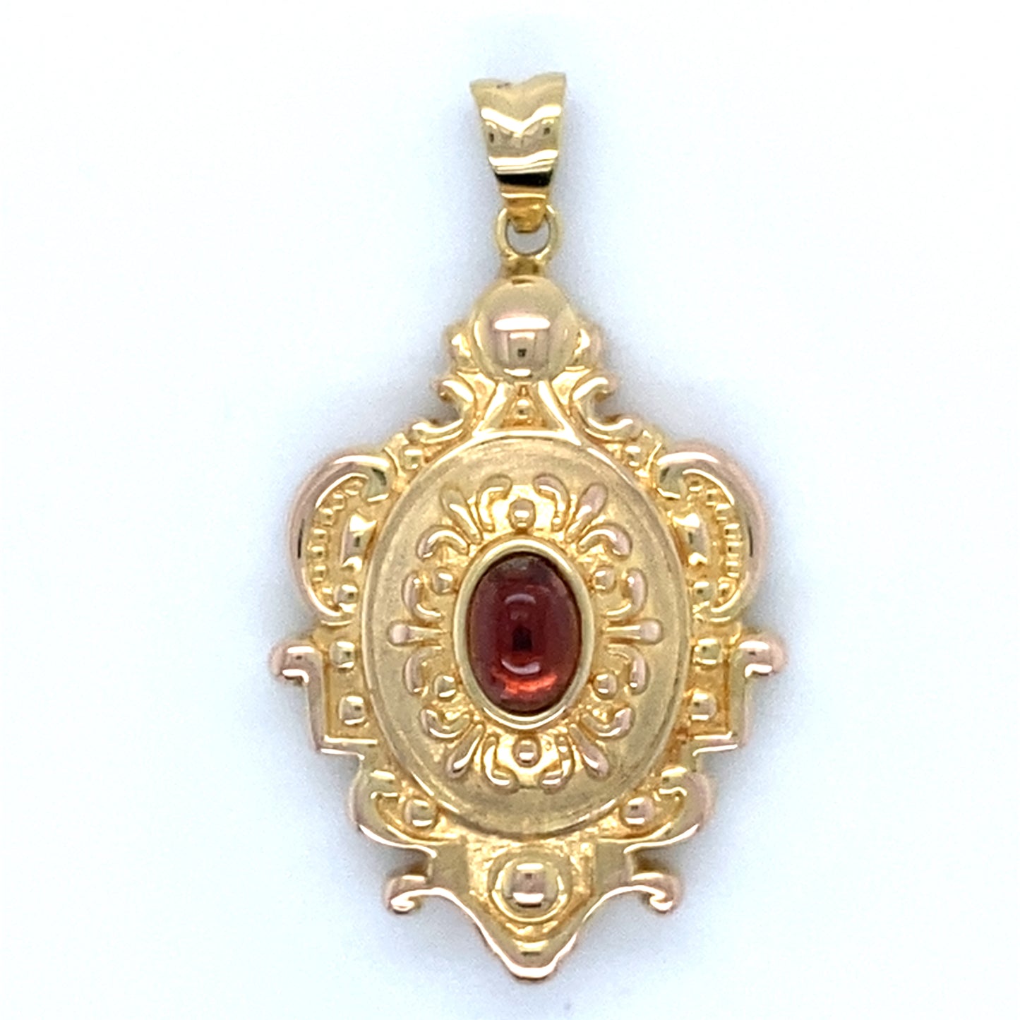 14K Yellow Gold Crest Pendant; 1.6DWT; 2.5g
