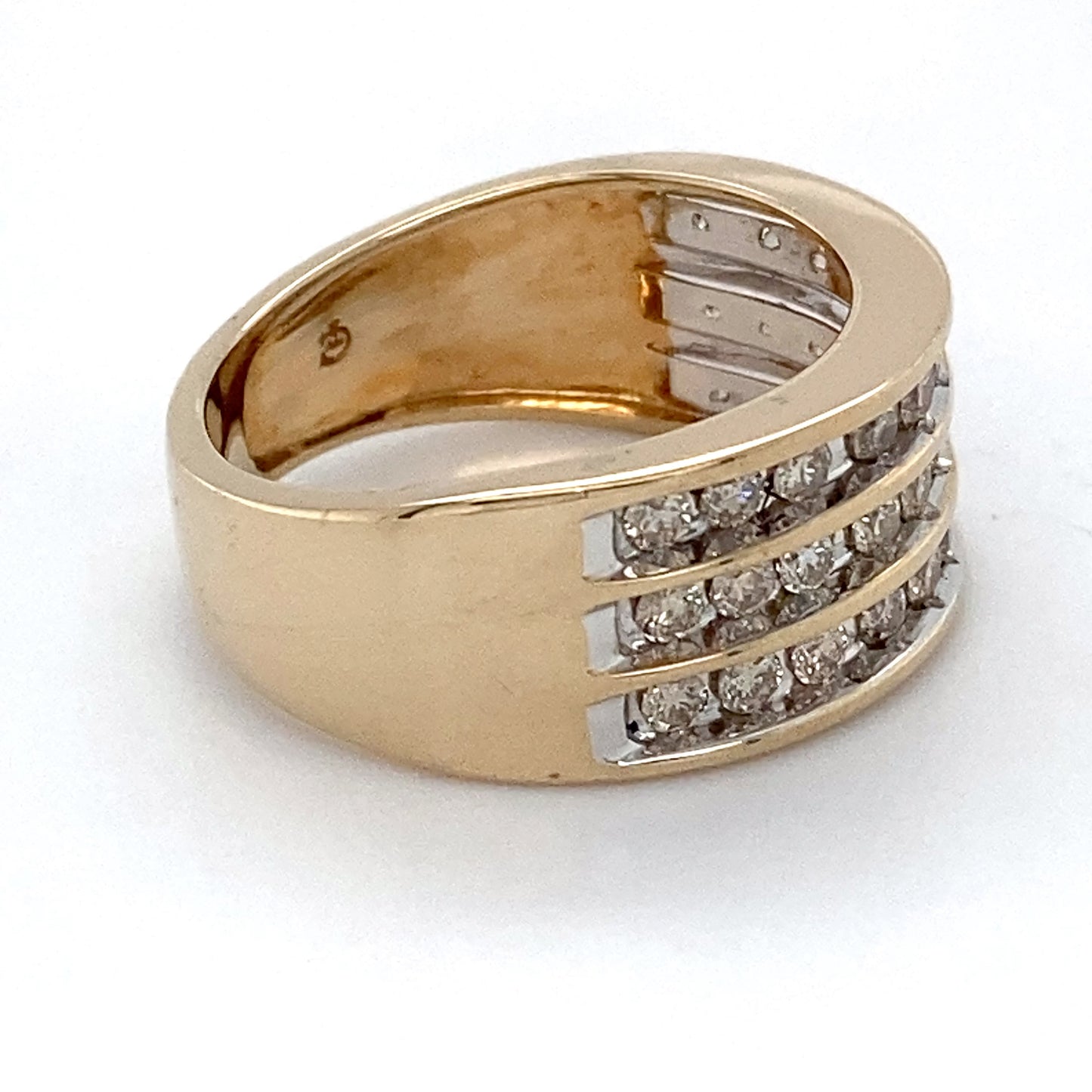 14K Yellow Gold Diamond Ring; 1.0CTW; Size: 7; 5.5g