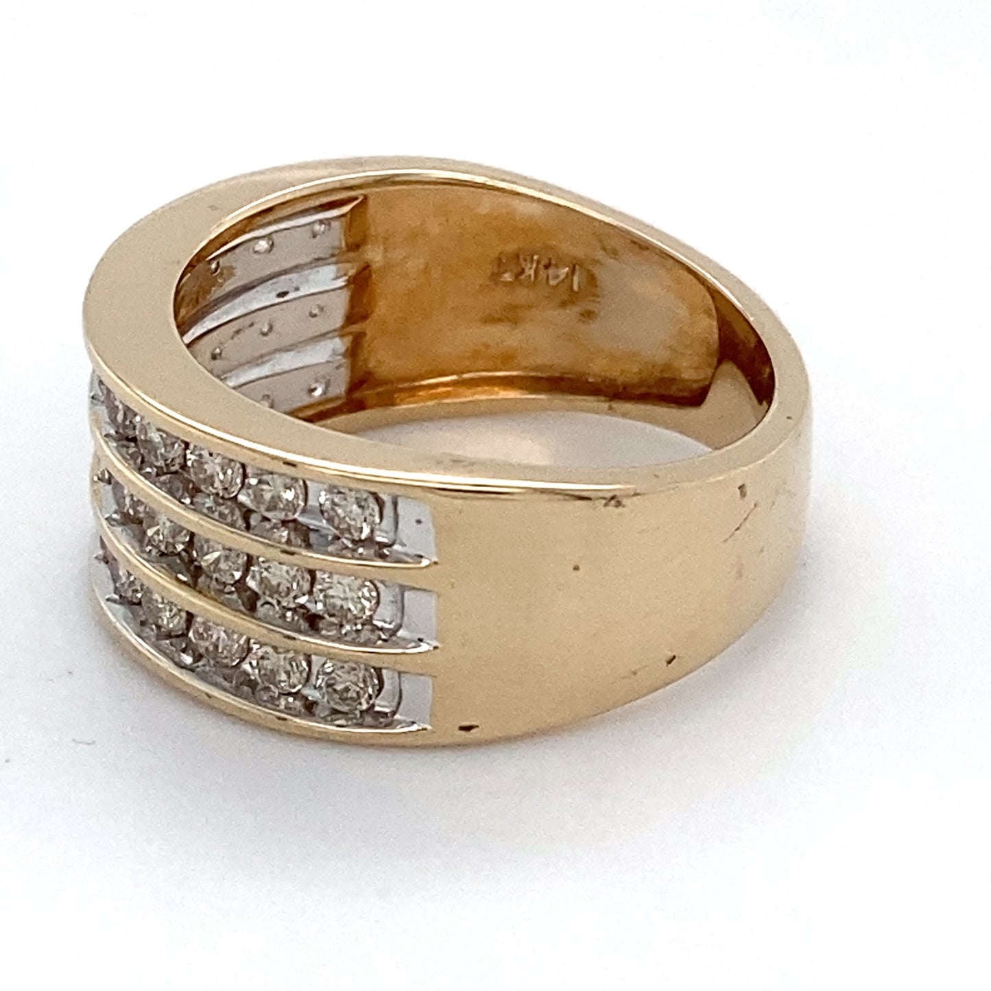 14K Yellow Gold Diamond Ring; 1.0CTW; Size: 7; 5.5g