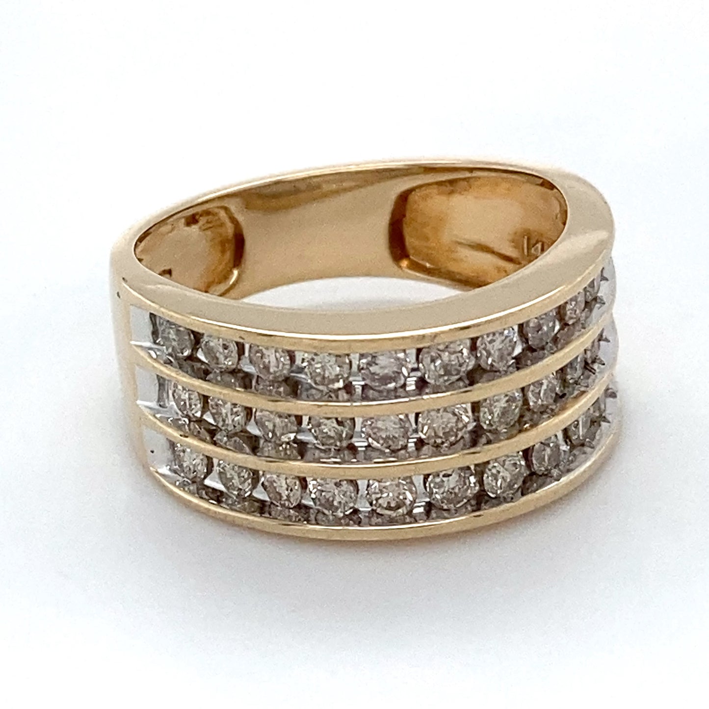 14K Yellow Gold Diamond Ring; 1.0CTW; Size: 7; 5.5g