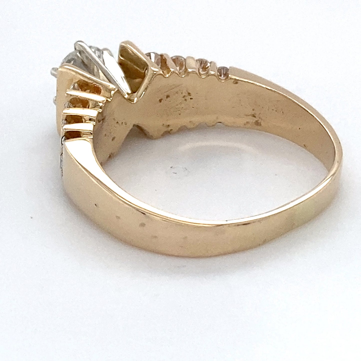14K Yellow Gold Diamond Ring; 1.44CTW; Size:9.5; 6.9g