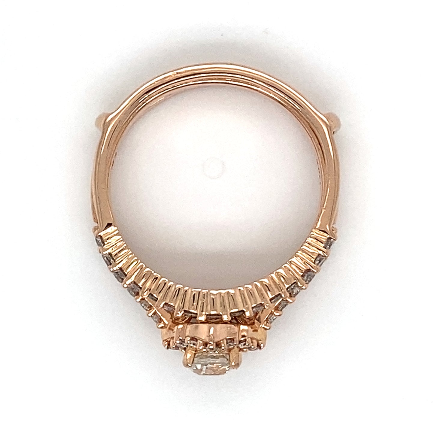 14K Rose Gold Diamond Ring; 1.0CTW; Size 8; 7.2g