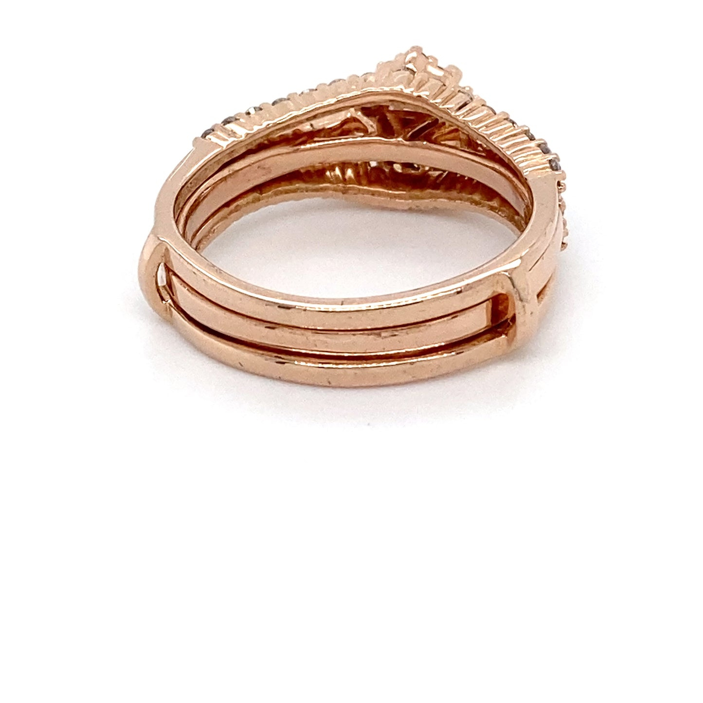 14K Rose Gold Diamond Ring; 1.0CTW; Size 8; 7.2g