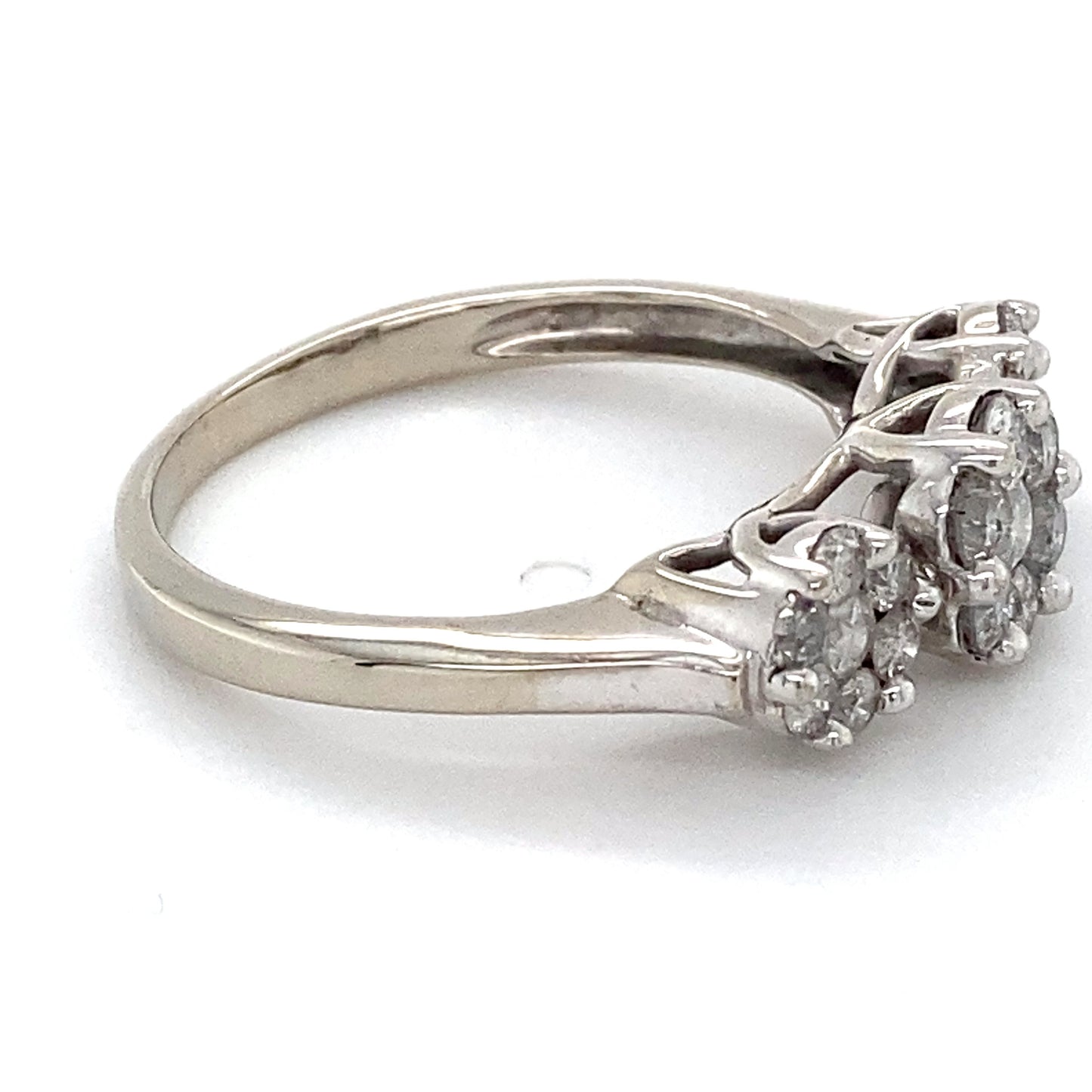 10K White Gold Diamond Lady's Fashion Ring; 2.3DWT; Size 9.5