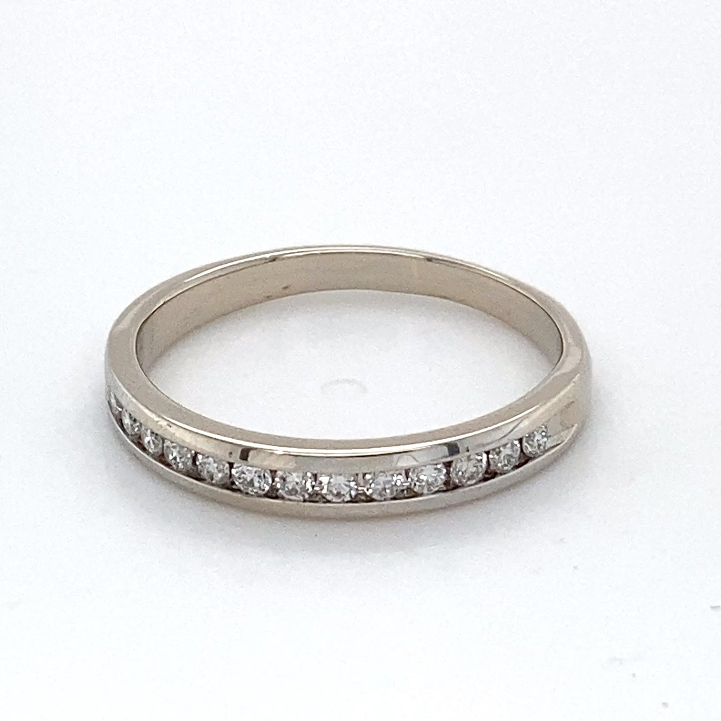 14K White Gold Diamond Ring; 0.16CTW; Size 8; 2.5g