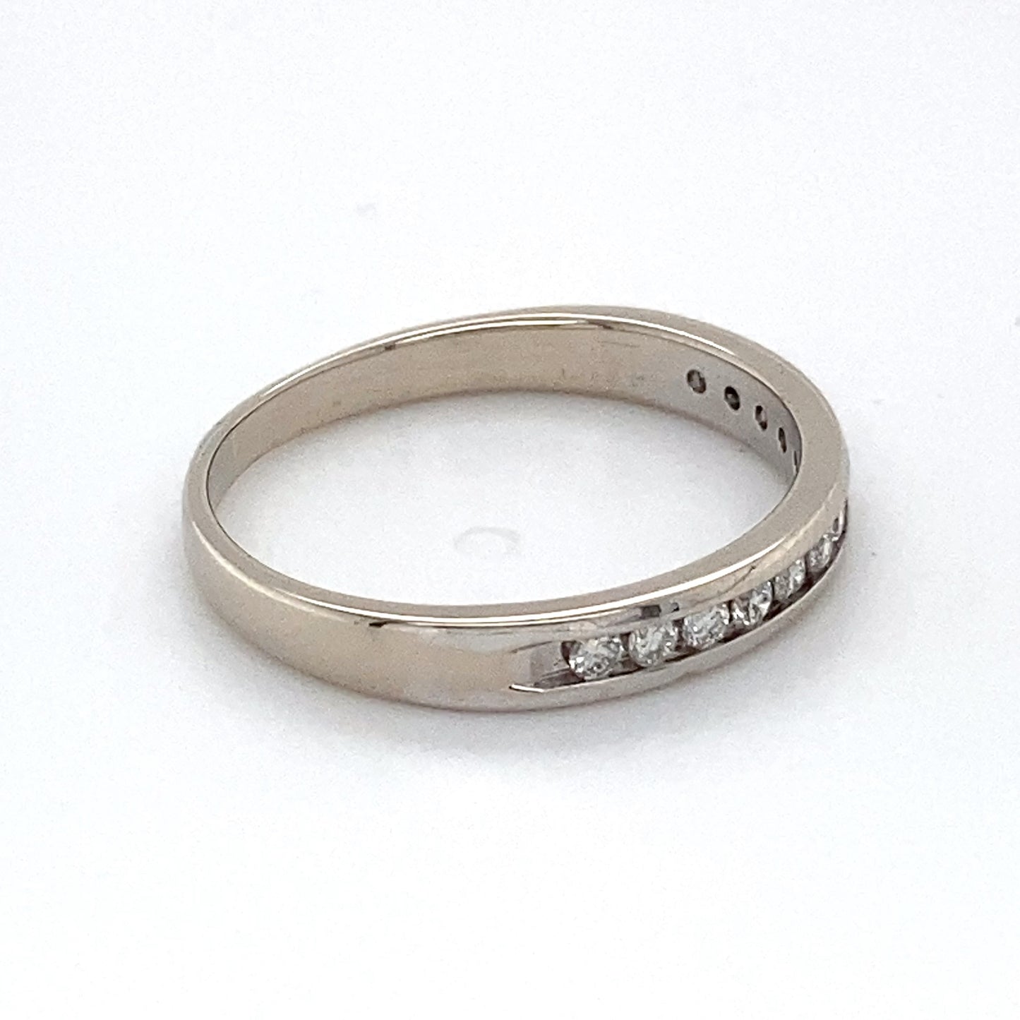 14K White Gold Diamond Ring; 0.16CTW; Size 8; 2.5g