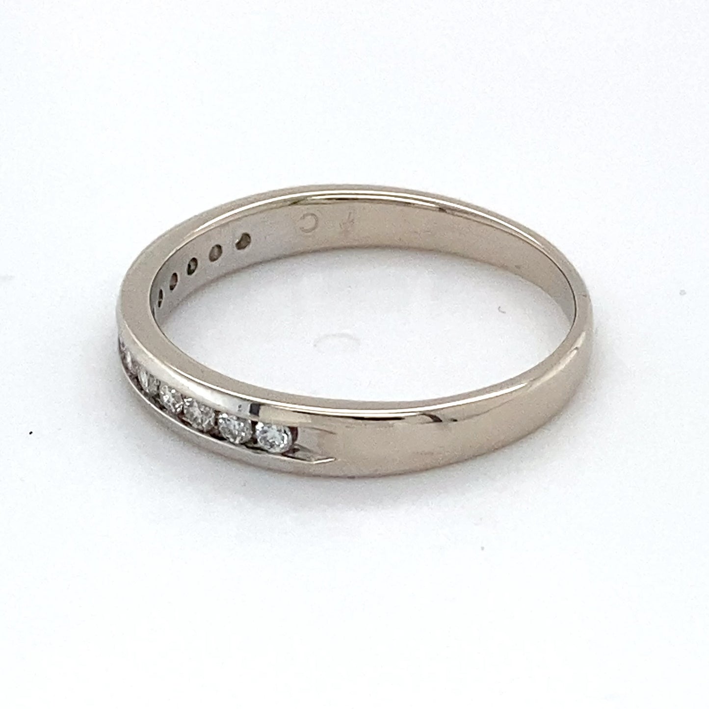 14K White Gold Diamond Ring; 0.16CTW; Size 8; 2.5g