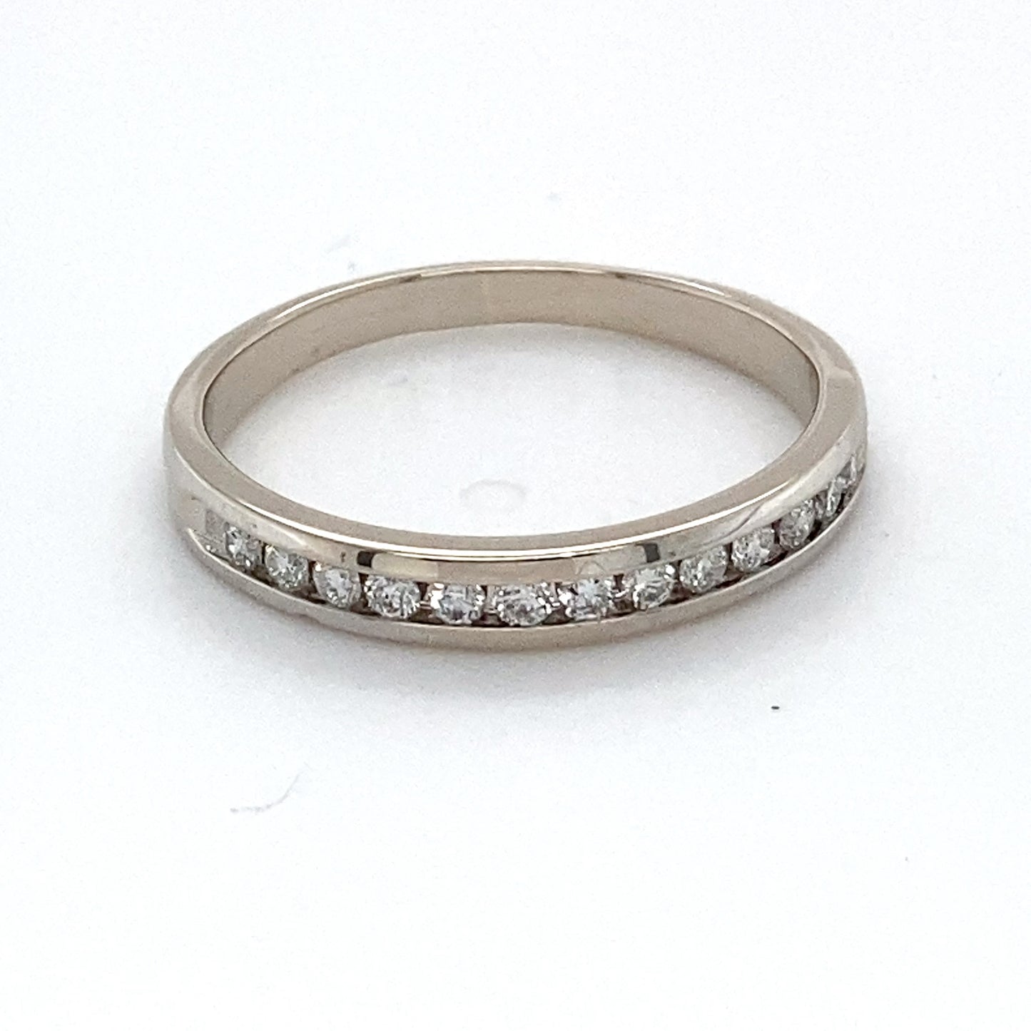 14K White Gold Diamond Ring; 0.16CTW; Size 8; 2.5g