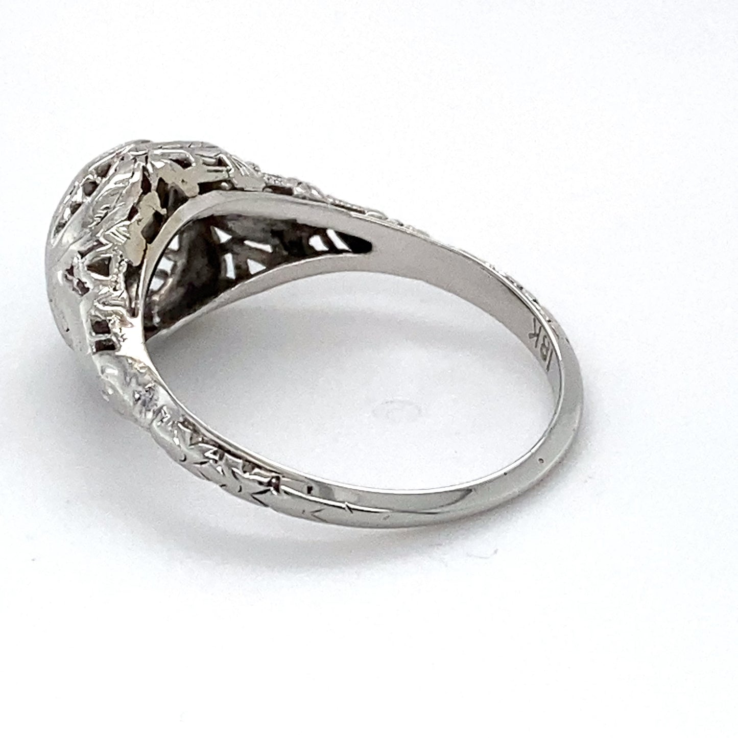 18K White Gold Diamond Ring; 0.13CTW; Size 6.5; 2.2g