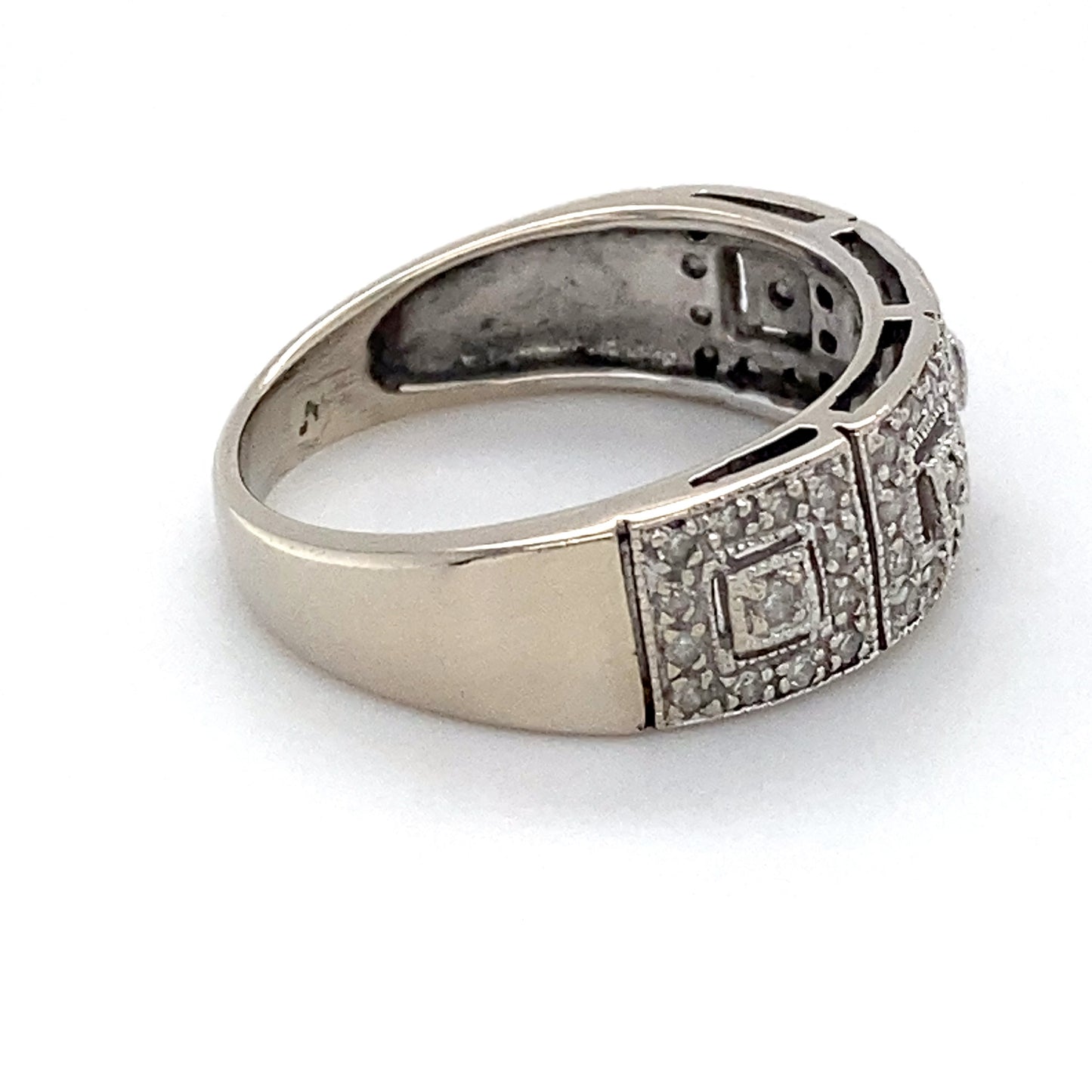 14K White Gold Diamond Ring; 0.20CTW; Size 7; 3.8g
