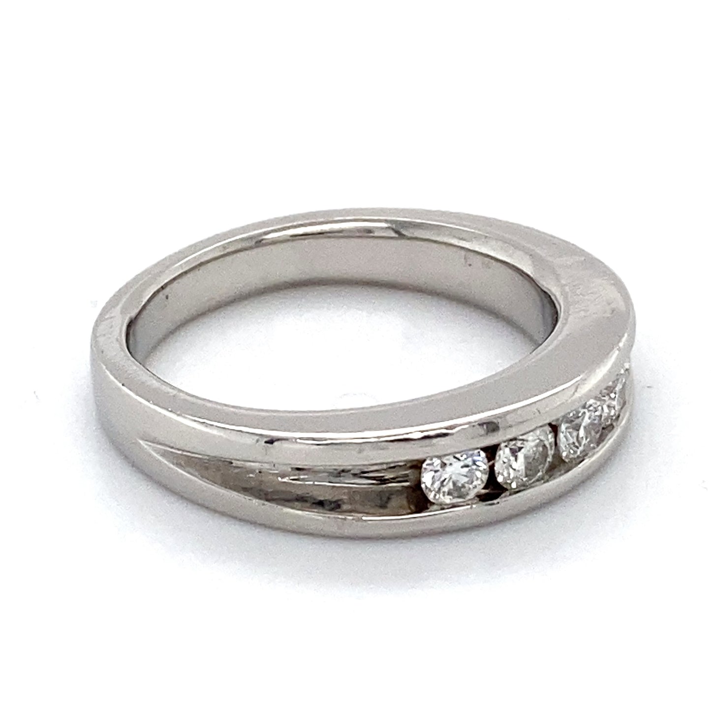 Platinum PT950 Diamond Ring; 0.50CTW; Size: 7; 10.5g