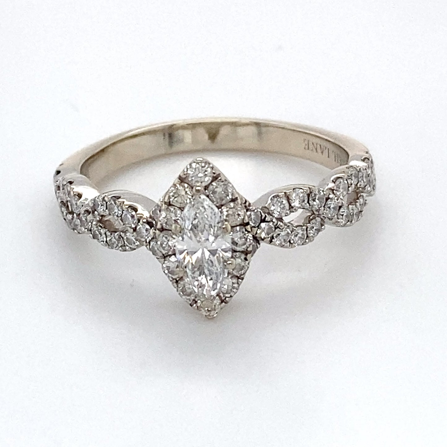 14K White Gold Diamond Ring; 0.56CTW; Size: 8; 2.5DWT