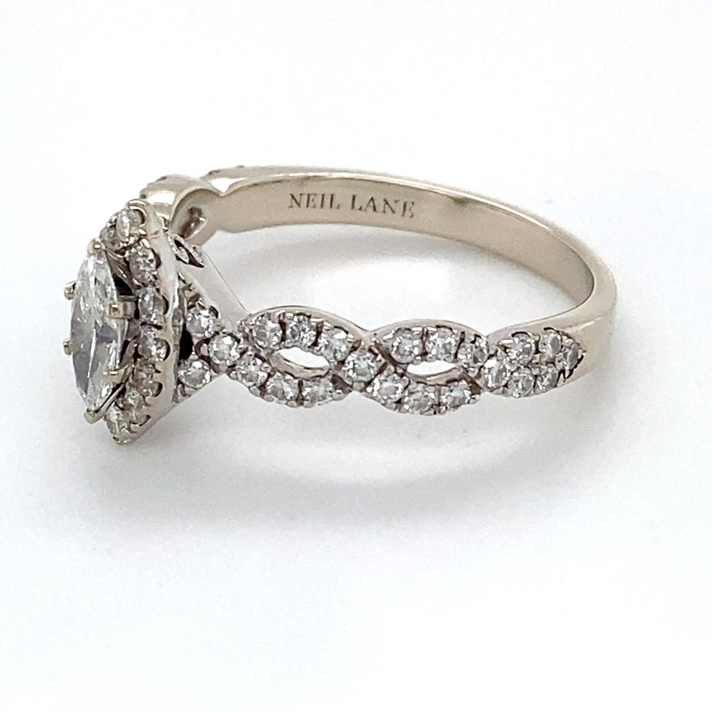 14K White Gold Diamond Ring; 0.56CTW; Size: 8; 2.5DWT