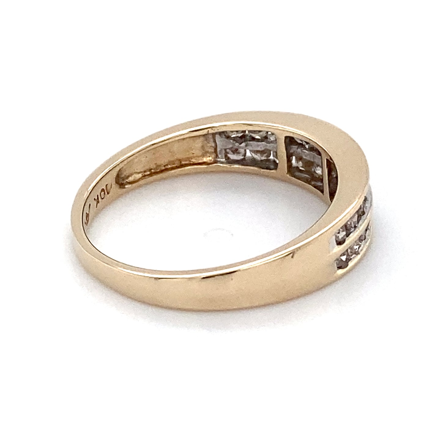 10K Yellow Gold Diamond Lady's Ring; 1.6DWT; Size 7