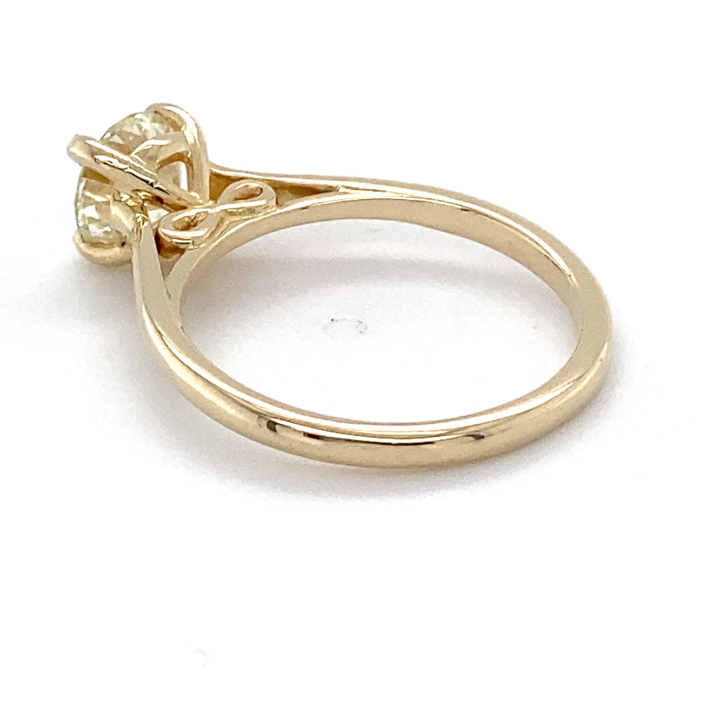 14K Yellow Gold Diamond Solitaire Ring; 1.14CTW; 1.8DWT; 2.8g; Size:7