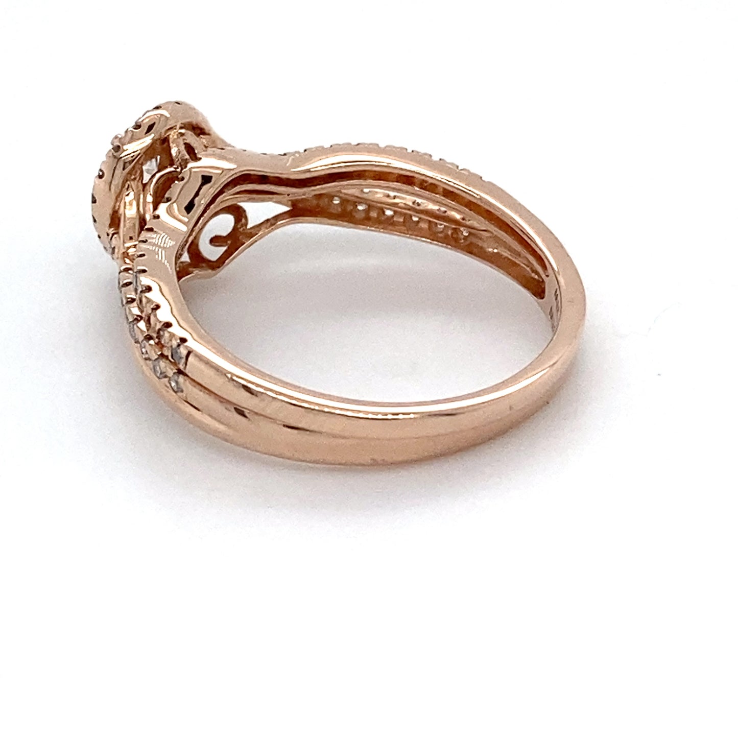 10K Rose Gold Diamond Multi-Band Ring Set; 0.29CTW; 2.1DWT; 3.3g; Size 7