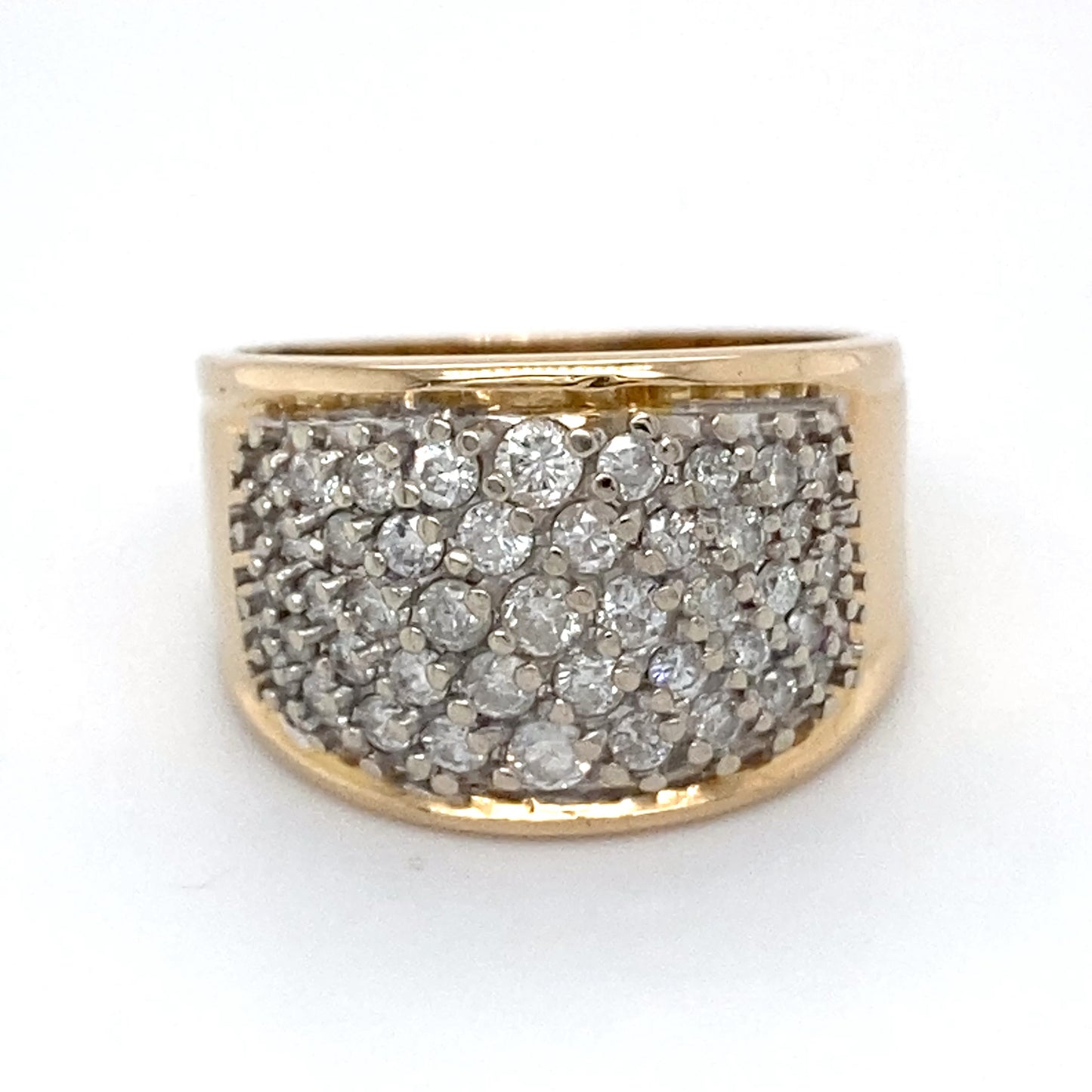 14K Yellow Gold Diamond Ring; 0.50CTW; Size 6.5; 6.8g