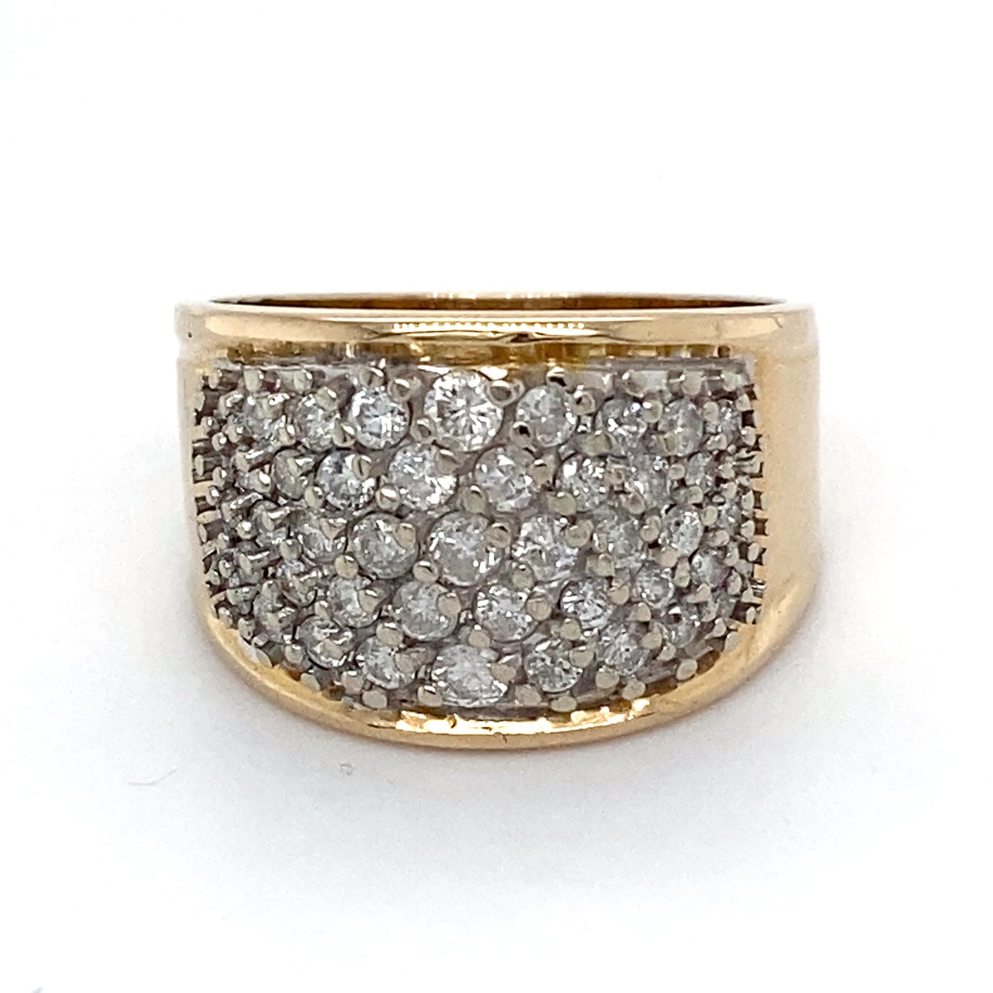 14K Yellow Gold Diamond Ring; 0.50CTW; Size 6.5; 6.8g