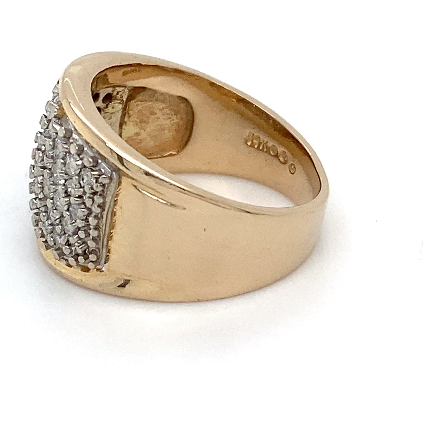 14K Yellow Gold Diamond Ring; 0.50CTW; Size 6.5; 6.8g