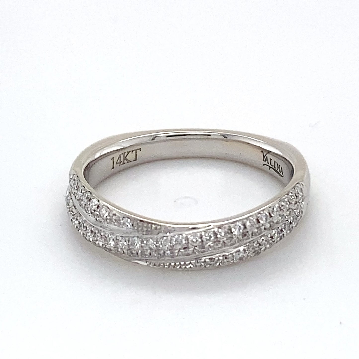 14K White Gold Diamond Ring; 0.25CTW; Size 7; 3.6g