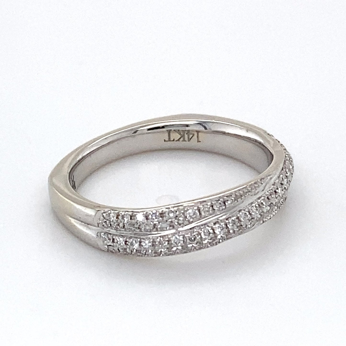 14K White Gold Diamond Ring; 0.25CTW; Size 7; 3.6g